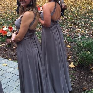 Slate bridesmaid dress